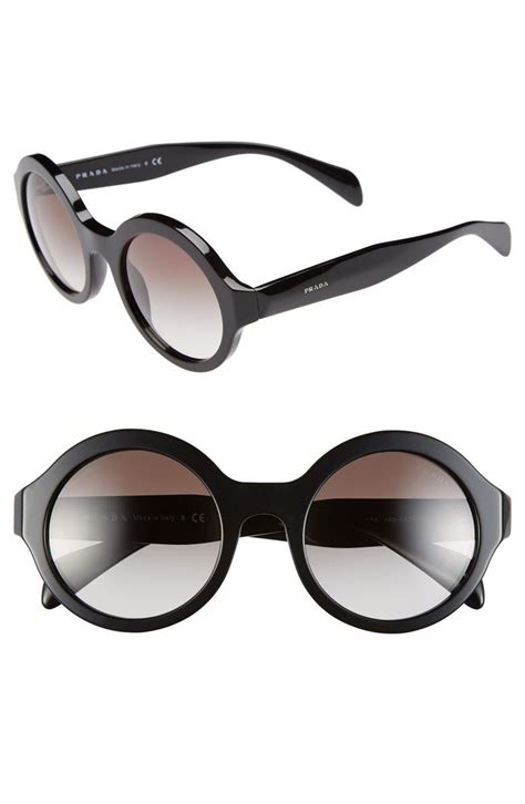 prada round 51mm sunglasses silver|Prada unisex sunglasses.